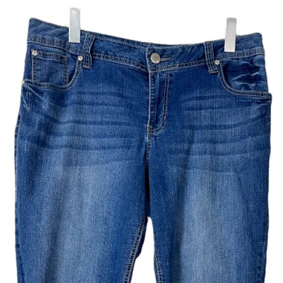 Lane Bryant Embellished Skinny Ankle Mid Rise Jeans Medium Wash Plus Size 16 - Picture 4 of 8